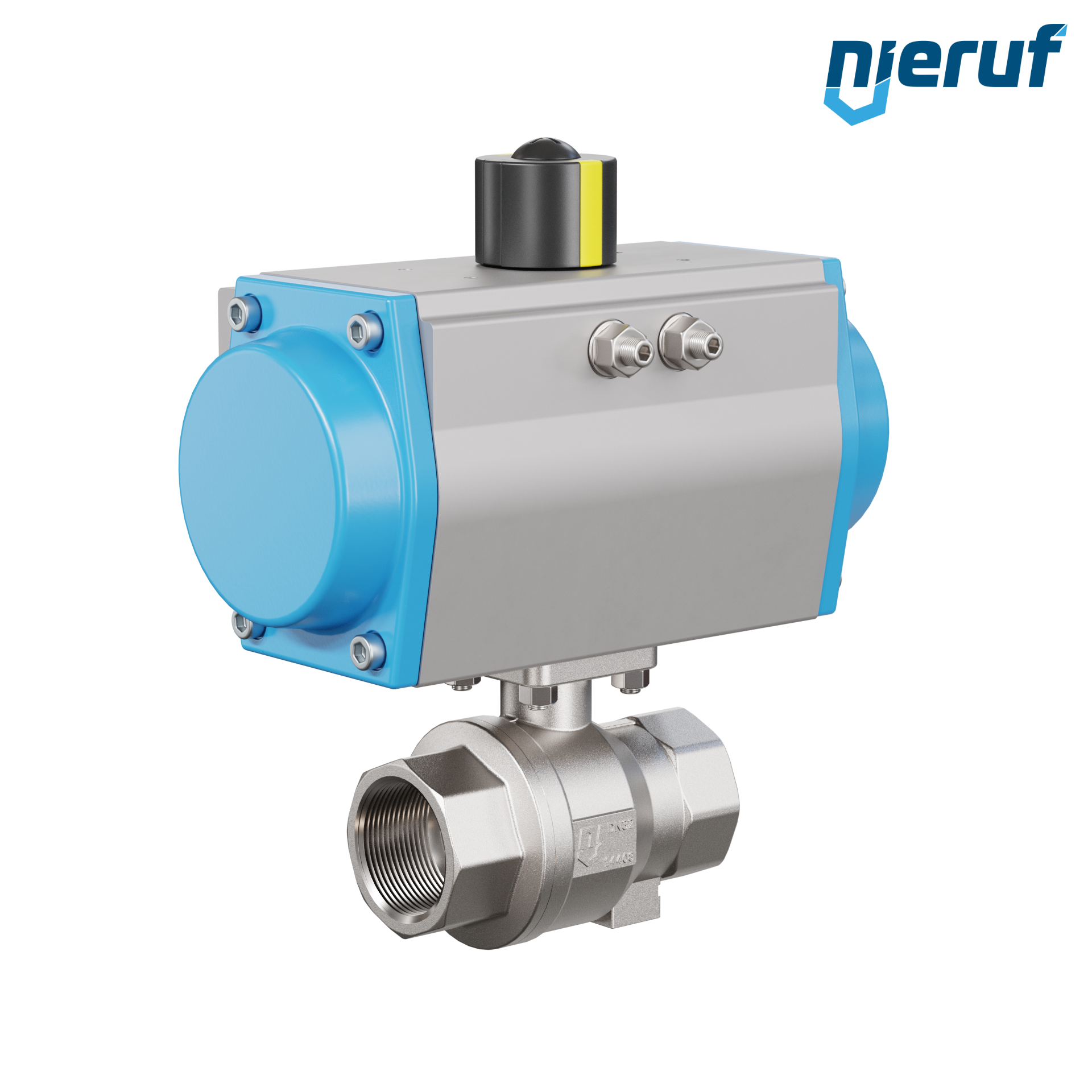 drinking water pneumatic-ball valve DN32 - 1 1/4" inch actuator single acting normally closed PK02