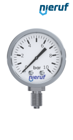 pressure gauge G 1/4" radial 50 mm stainless steel MM05 0 - 10,0 bar pressure gauge G 1/4" radial 50 mm stainless steel MM05 0 - 10,0 bar