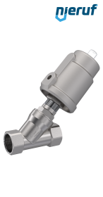 piston-operated angle seat valve G 1 1/2" inch SC02 stainless steel