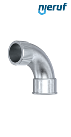 Malleable cast iron fitting short bend no. 1a, DN32 - 1 1/4" inch galvanized