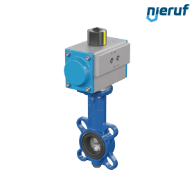 Butterfly valve DN 40 AK01 FPM pneumatic actuator double acting