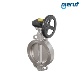 Butterfly-valve-stainless-steel DN 200 PN16 AK08 metall gearbox