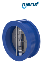 dual plate check valve DN125 DR01 GGG40 epoxyd plated blue 180µm EPDM