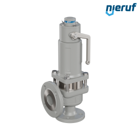 flange-safety valve DN32/DN50 SF06, gastight bonnet & stainless steel bonnet EPDM, with lifting device lever
