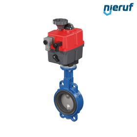 Butterfly valve DN 80 Wafer type electric actuator 24-240V DVGW drinking water