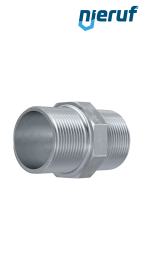 Malleable cast iron fitting hexagon nipple no. 280, DN25 - 1" inch galvanized