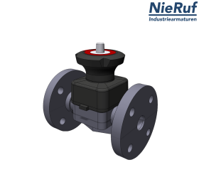 diaphragm valve PVC-U DN20 flange EPDM diaphragm valve PVC-U DN20 flange EPDM