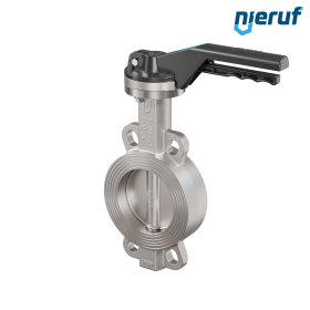 Butterfly-valve-stainless-steel DN 100 PN16 AK08 metall notch lever