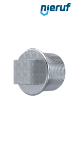 Malleable cast iron fitting plug no. 290, DN32 - 1 1/4" inch galvanized