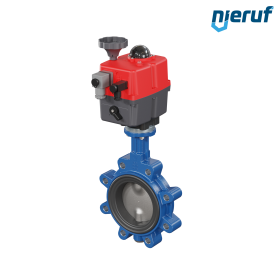 Butterfly valve DN 100 Lug type electric actuator 24-240V DVGW gas