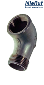 elbow 1/2" inch NPT stainless steel 316 90° angle FMxM