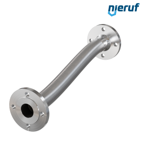Stainless steel hoses ES01 DN50 - 2" inch with double braid and fixed flange length 1000 mm