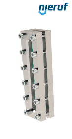 Sight glass fitting L=170mm  BS03 stainless steel 1.4571 borosilicate glass, reflex 16bar