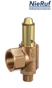 safety valve 1" m  x 1 1/2" fm SV03 neutral liquid media, gunmetal EPDM