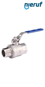 stainless-steel ball valve DN15 - 1/2" inch m x f GK19