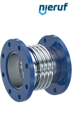 Axial expansion joint DN125 type KP05 fixed flanges and stainless steel-bellows