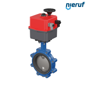 Butterfly valve DN 150 Lug type electric actuator 24-240V DVGW gas