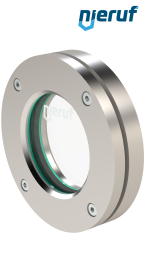 Sight glass fitting DN50 - 2" Inch  BS04 stainless steel 1.4571 borosilicate glass 0,0 bar