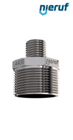 reducing nipple 3/8" x 1/4" inch male stainless steel 316