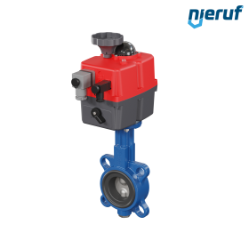Butterfly valve DN 50 Wafer type electric actuator 24-240V DVGW gas