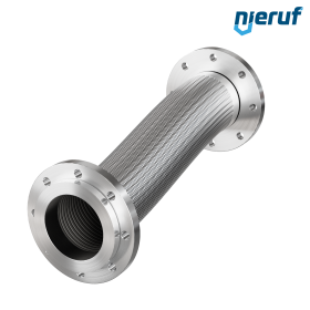 Stainless steel hoses ES01 DN125 - 5" inch with single braid and swivel flange length 1000 mm