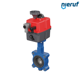 Butterfly valve DN 50 Lug type electric actuator 24-240V DVGW gas