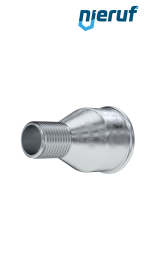 Malleable cast iron fitting reducing socket no. 246, 1 1/2" x 1 1/4" inch galvanized
