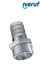 hose nozzle 1 1/4" 31.8 mm stainless steel 1.4408 ST01 hose nozzle 1 1/4" 31.8 mm stainless steel 1.4408 ST01