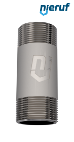 barrel nipple 1/4" inch m stainless steel 1.4571 length 80 mm