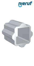 reducing hull stainless steel 1.4408 starlike 22 square 17