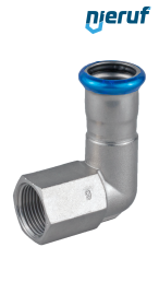 Elbow Coupling 90° Pressfitting F DN32 - 35,0 mm female thread 1 1/4" inch stainless steel