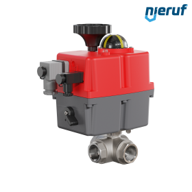 3 way automatic-ball valve 24-240V DN20 - 3/4" inch stainless steel reduced port design with T drilling