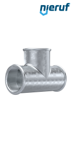 Malleable cast iron fitting tee no. 130, DN50 - 2" inch galvanized