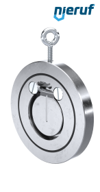 swing check valve DN50 ZR02 stainless steel A351 CF8M FKM (Viton)
