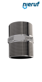 hexagon nipple 3/8" inch male stainless steel 316