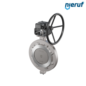 Triple offset butterfly-valve stainless steel AK14 DN 250 PN10 worm gear