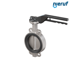 Butterfly-valve-stainless-steel DN 150 PN16 AK08 EPDM notch lever