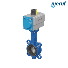 Butterfly valve DN 50 AK01 NBR-70-black DVGW gas pneumatic actuator double acting Butterfly valve DN 50 AK01 NBR-70-black DVGW gas pneumatic actuator double acting