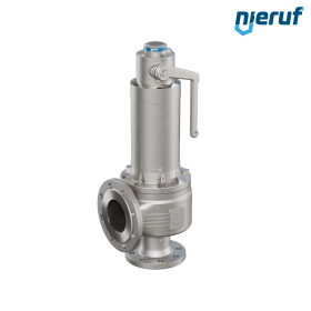 flange-safety valve DN65/DN100 SF04, stainless steel metal, with lifting device lever