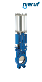 Knife gate valve DN 150 SR02 EPDM pneumatic actuation double acting
