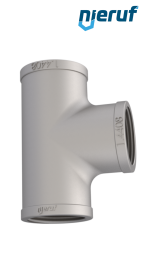 tee 1 1/4" inch stainless steel 316 90° angle FM