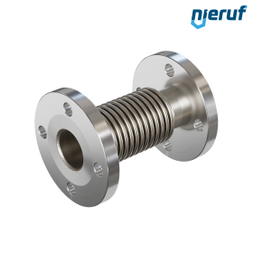 Axial expansion joint DN50 type KP05 stainless steel fixed flanges and stainless steel bellows