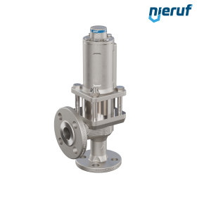 flange-safety valve ASME gaseous media gastight with bellow ANSI 150 DN15 3/4" x 1" SF07, cast steel, metal, without lifting device