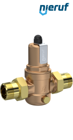 pressure reducing valve 1" inch male thread DM02 gunmetal FKM 1.0 - 8.0 bar