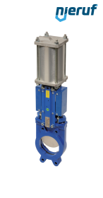 Knife gate valve DN 125 SR01 EPDM pneumatic actuation double acting