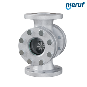 flange sight flow indicator DN65 - 2 1/2" Inch grey cast iron GG25 flange ANSI 150 borosilicate glass version with PTFE-spinner