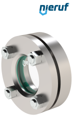 Sight glass fitting DN50 - 2" Inch  BS02 stainless steel 1.4571 borosilicate glass 16bar
