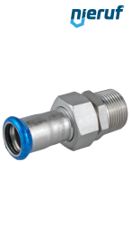 Union Coupling Pressfitting F DN12 - 15,0 mm male thread 1/2" inch stainless steel Union Coupling Pressfitting F DN12 - 15,0 mm male thread 1/2" inch stainless steel