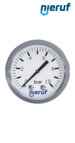 pressure gauge G 1/4" axial 50 mm 0 - 10,0 bar with glycerin filling