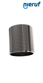 running nipple 1" inch m stainless steel 316 L running nipple 1" inch m stainless steel 316 L